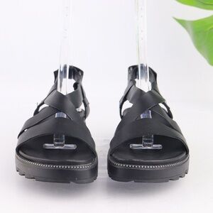 Sorel Black Strappy Sandals